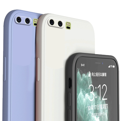 适用于华为P10手机壳p10plus液态硅胶保护套VTR-AL00直边镜头全包防摔VRY-AL00磨砂潮牌男女款简约情侣软外壳