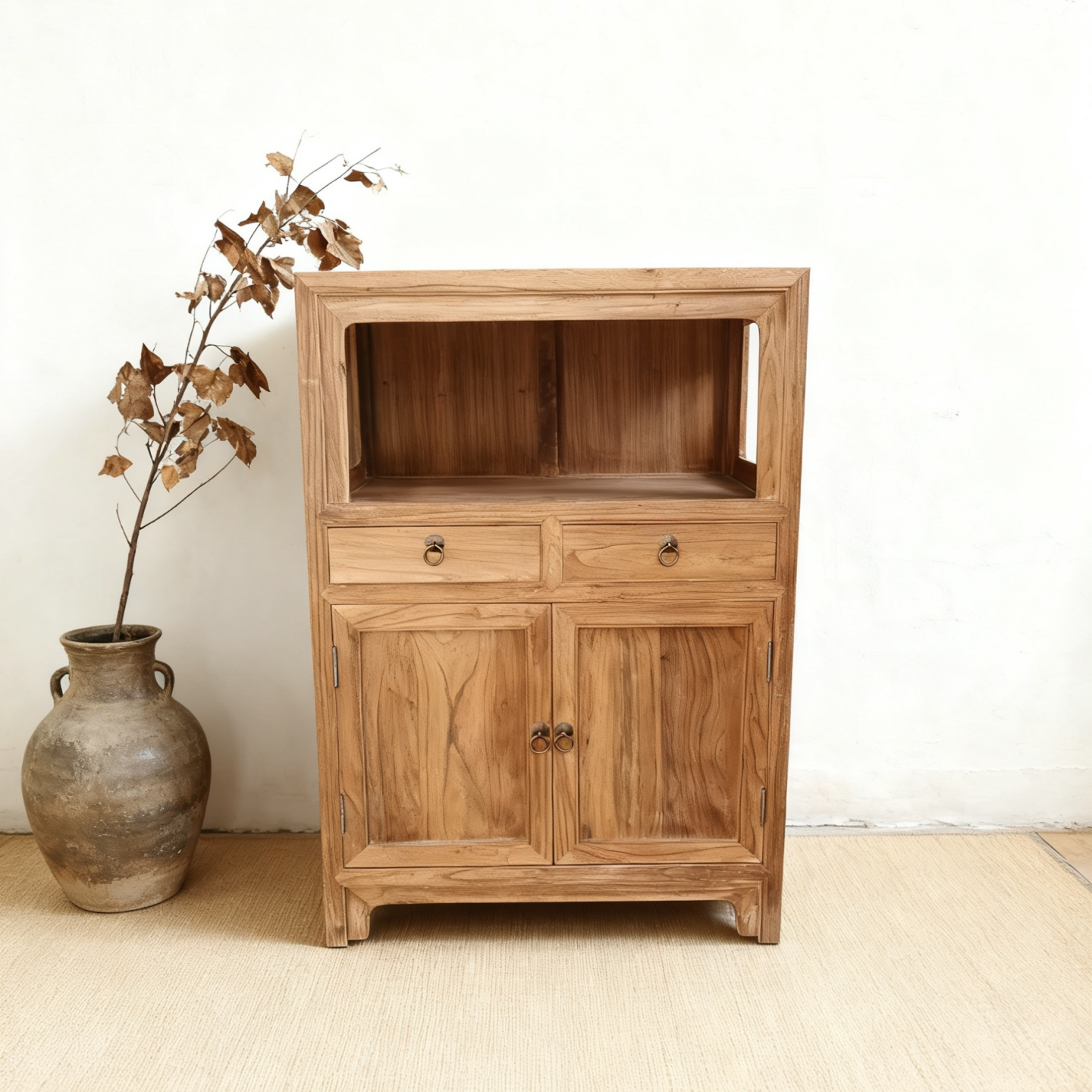 复古老榆木储物柜明清仿古带抽屉收纳柜书房茶室榫卯结构储物边柜,住宅家具,家用陈列柜,淘宝优惠券,粉丝福利购,淘宝优惠卷