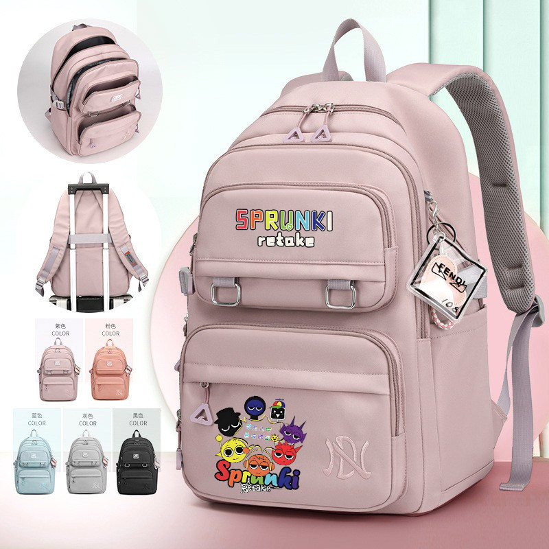 节奏盒子可爱卡通书包中小学生男双肩包减负背包女生大容量包