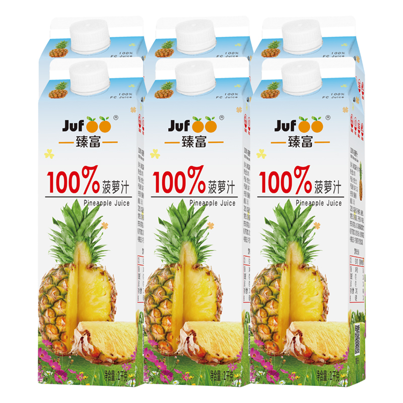 臻富菠萝汁1kg*6瓶好喝健康