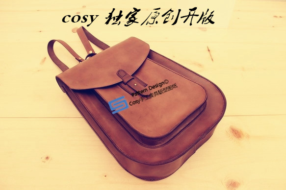 双肩背包版型  手缝包纸格 纸型 纸样 手工 手工皮具图纸 hmb-04
