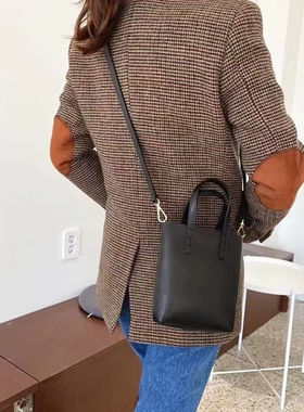 手工皮具制作图纸版型牛皮斜通勤专业跨水桶包托特DIY纸样HMB-119