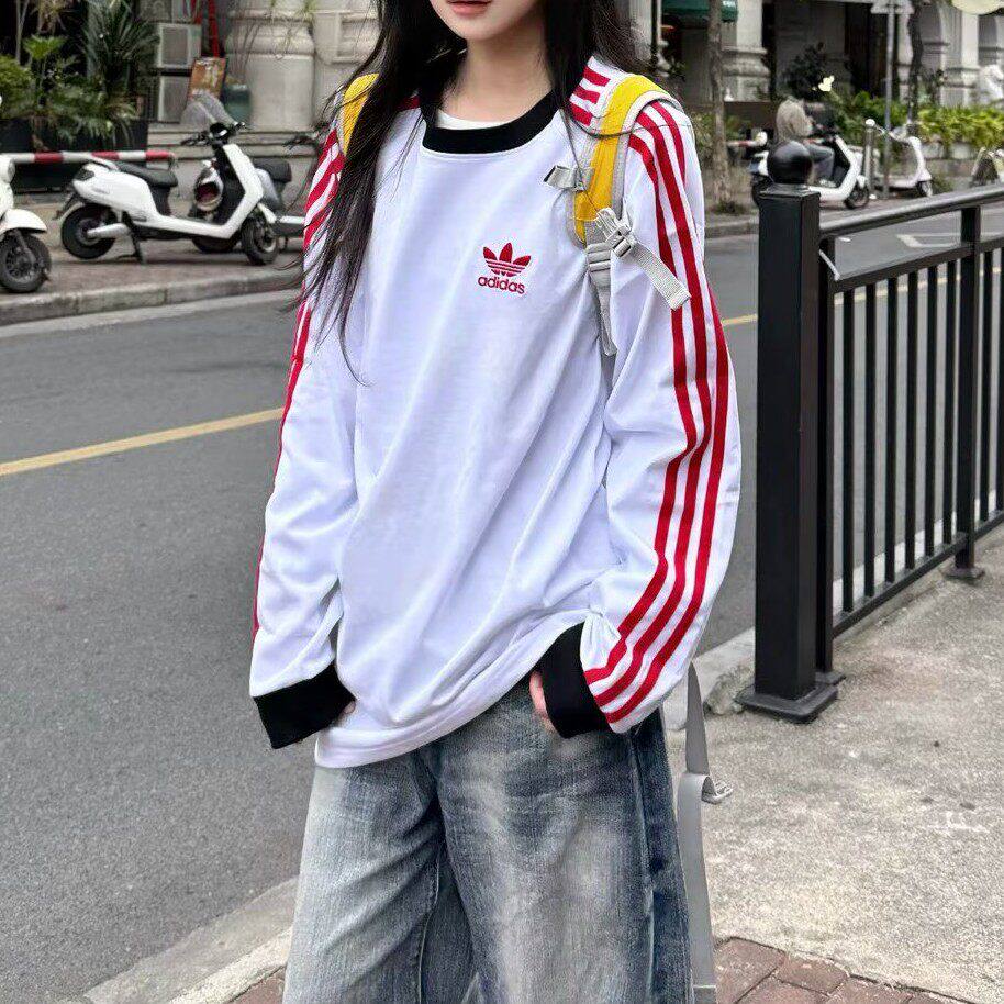 阿迪达斯三叶草大童长袖T恤