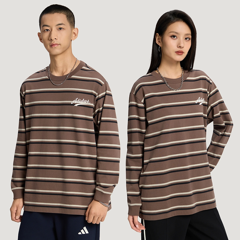 阿迪达斯时尚舒适运动长袖T恤衫