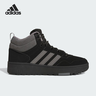 Adidas阿迪达斯冬季男鞋高帮加绒加厚保暖休闲鞋防滑耐磨运动鞋