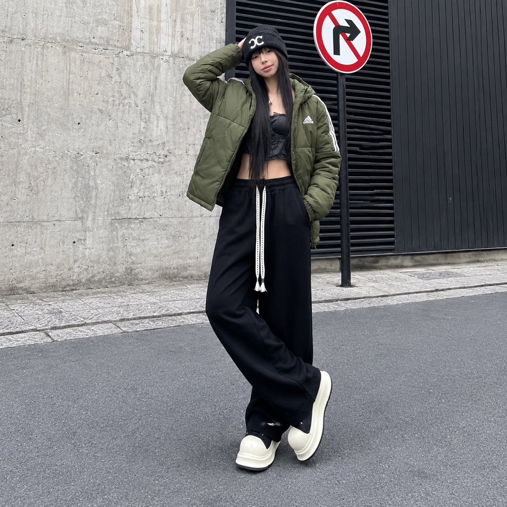 阿迪达斯男女保暖连帽运动棉服