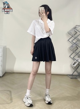 Adidas阿迪达斯三叶草女子短袖衬衫夏新款透气运动休闲上衣HC2053