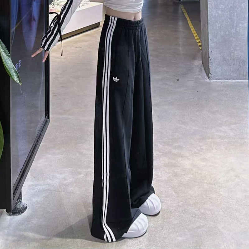阿迪达斯三叶草复古美式长裤