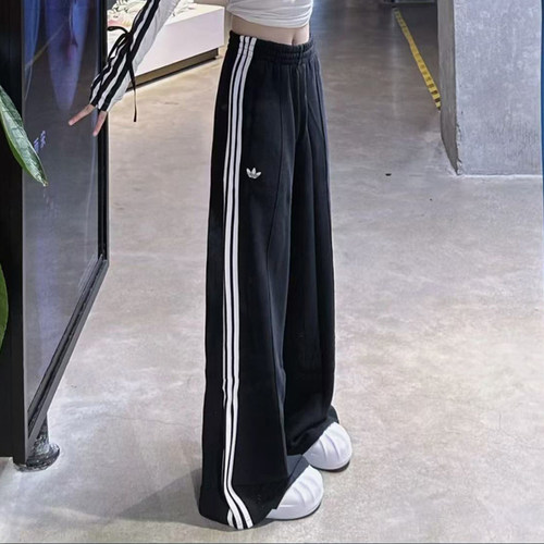 阿迪达斯三叶草复古美式长裤