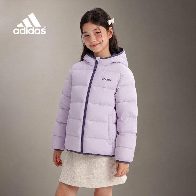 阿迪达斯女童保暖防风羽绒服