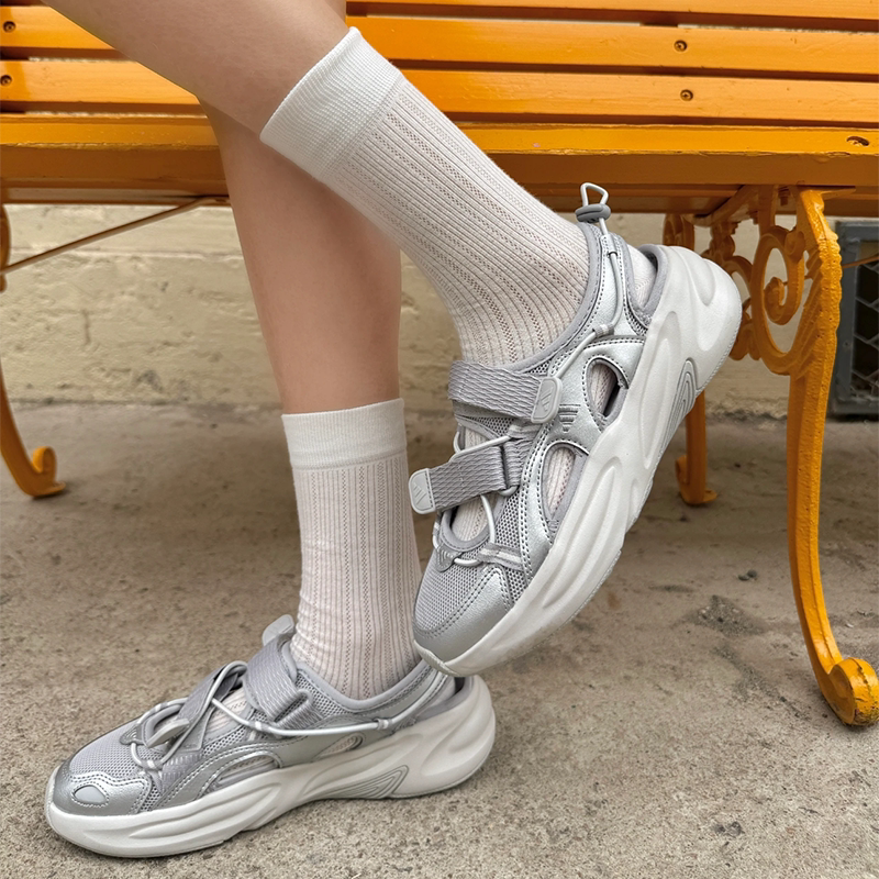 Adidas阿迪达斯男女夏季玛丽珍凉鞋复古魔术贴轻便运动休闲沙滩鞋