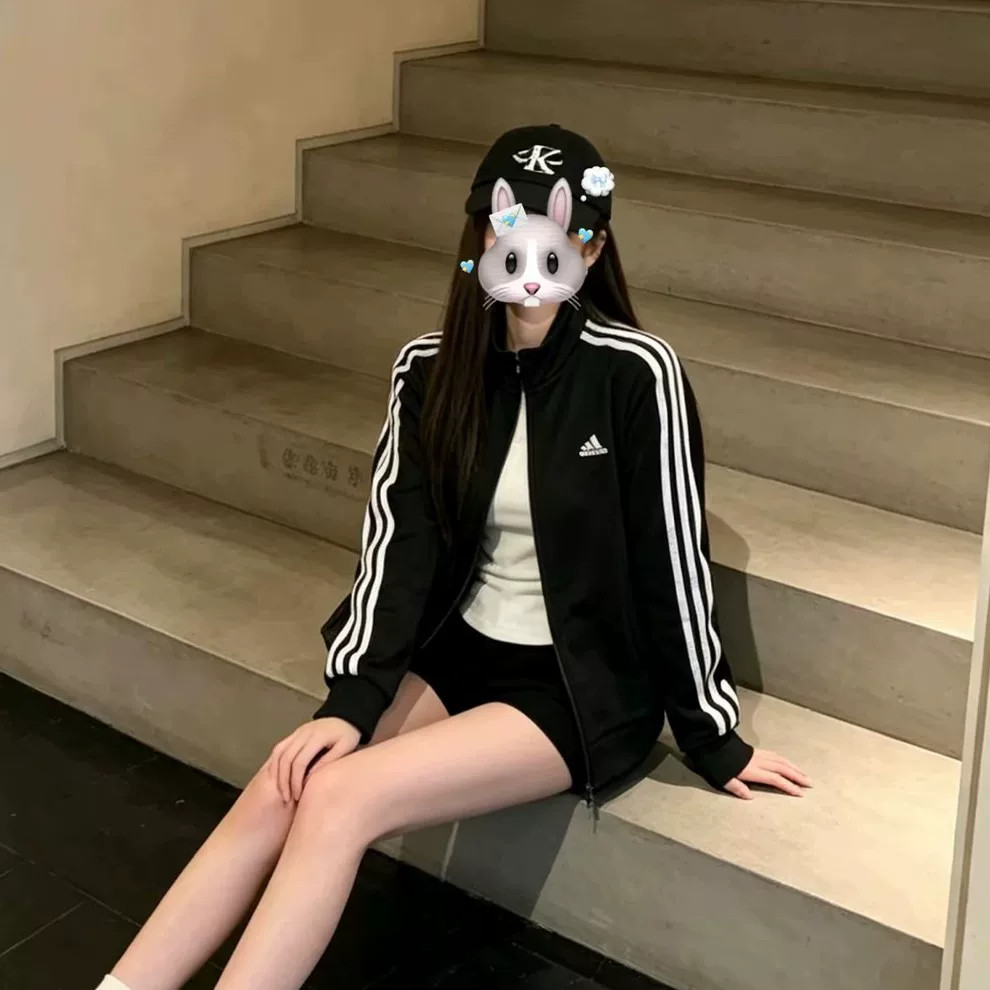 阿迪达斯女秋季新款立领运动夹克
