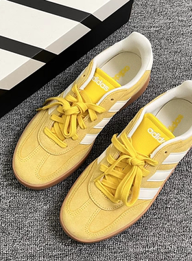 Adidas阿迪达斯黄色德训鞋2026网红爆款男女休闲低帮百搭厚底板鞋