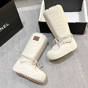 雪地靴女2025冬季新款加厚保暖套筒棉靴防滑耐磨休闲登月靴长筒靴