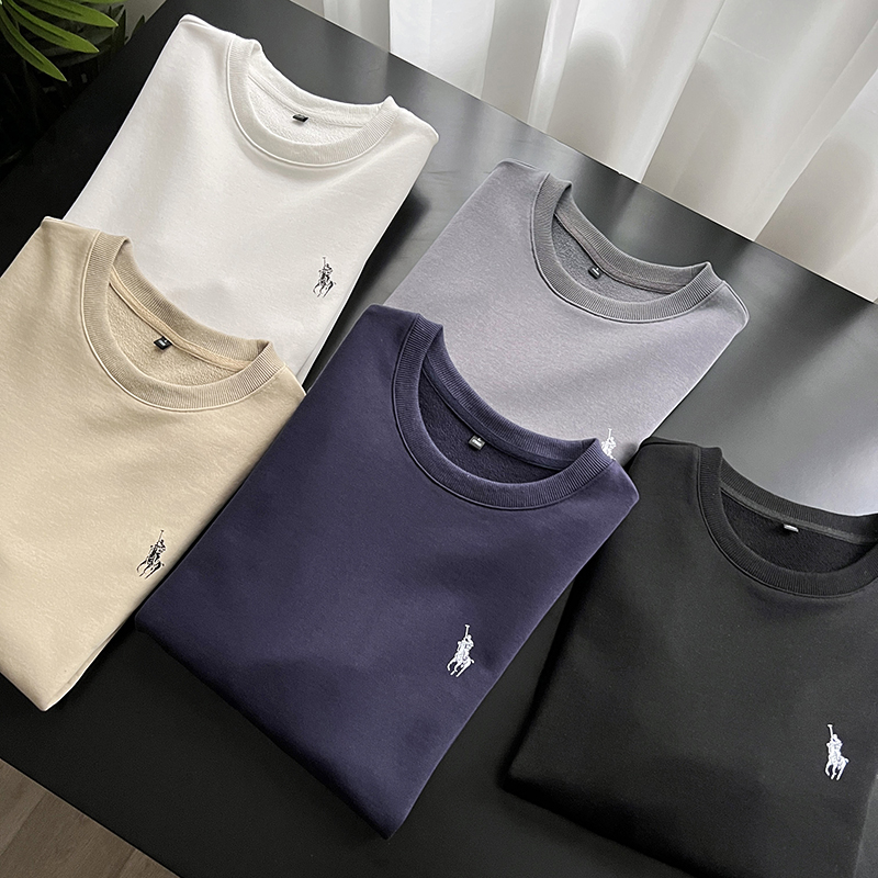 原298 百搭新款纯棉 男士春秋时尚圆领百搭卫衣长袖打底T恤衫男潮