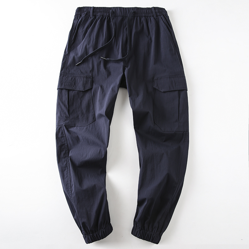 硬朗工装风！水洗梭织！男士春夏纯色多袋束口休闲裤长裤子男潮