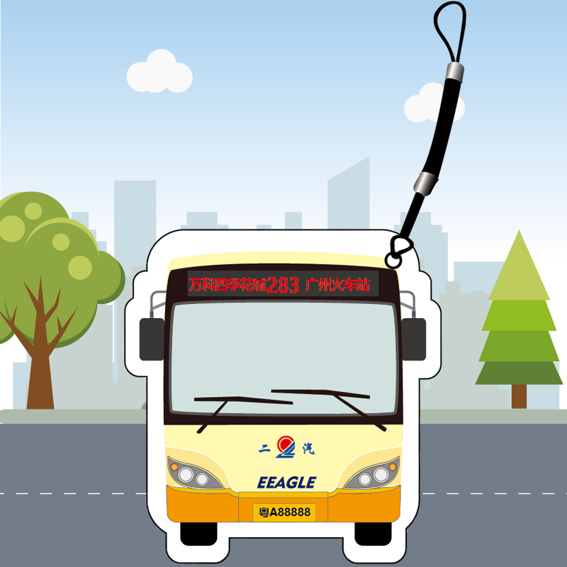 (全国一卡通)怀旧二汽公交车羊城通纪念卡交通卡(卡内无余额)