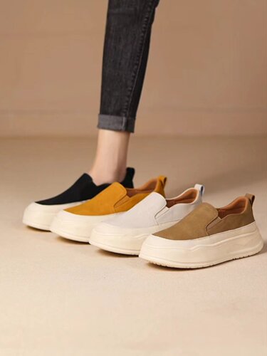 复古乐福鞋女百搭一脚蹬懒人单鞋