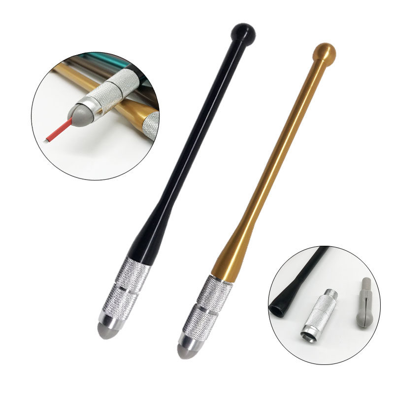 扁口一字口纹绣手工笔 大夹口弯弯绣针片绣笔半永久雾眉飘眉刀架