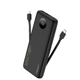 3C认证品胜充电宝自带线10000毫安快充超薄便携可上飞机官方旗舰店正品20000移动电源适用华为小米苹果17手机