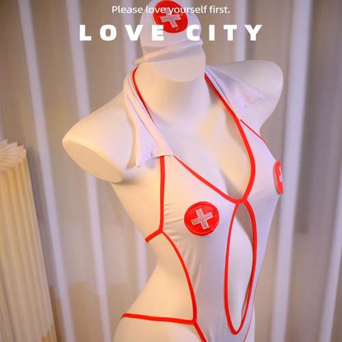 LOVECITY「甜蜜护士」护士cos套装性感纯欲连体辣妹内衣女