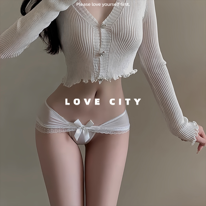 LOVECITY「夹心软糖」纯欲风辣妹蕾丝内裤性感低腰透气三角裤