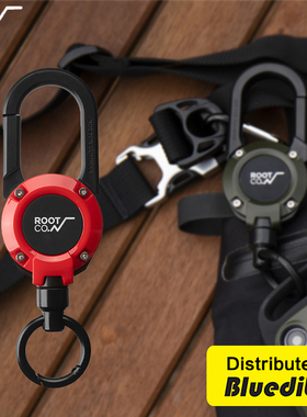 日本rootco伸缩钥匙扣多功能手机挂绳户外旅行edc便携背包防丢绳