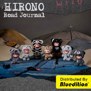 POPMART泡泡玛特小野Hirono公路日志毛绒公仔挂件盲盒圣诞节礼物