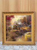 欧式 画框装 裱挂墙33书法字画框架实木正方形相框50十字绣裱框定制