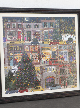 galison圣诞冬灯拼图相框画框架挂墙装裱500 1000片70*50拼图裱框