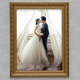 36寸挂墙放大欧式 婚纱框定做 实木相框结婚照挂墙欧式