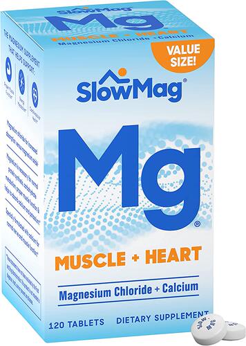 SlowMag MG Muscle + Heart Magnesium Chloride with Calcium Ta