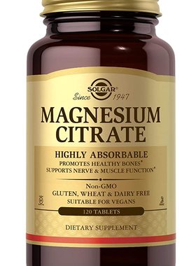 代购Solgar Magnesium Citrate, 120 Tablets - Promotes Healthy