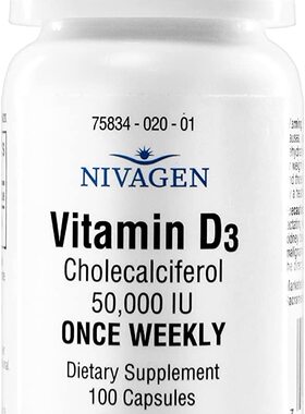美国代购Nivagen  Inc Vitamin D3 50,000 IU (100)