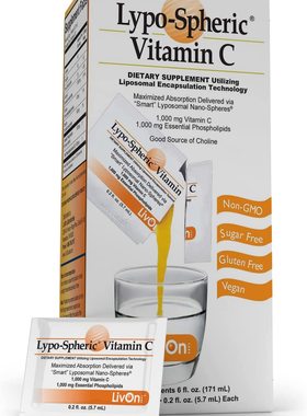 美国代购Lypo–Spheric Vitamin C – 30 Packets – 1,000 mg Vi