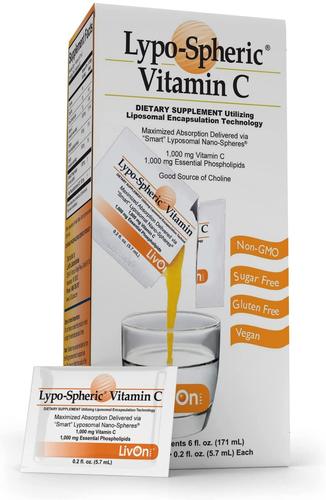 美国代购Lypo–Spheric Vitamin C – 30 Packets – 1,000 mg Vi