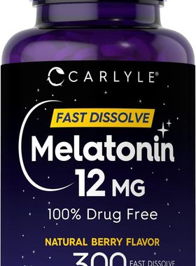 美国代购Carlyle Melatonin 12mg Fast Dissolve