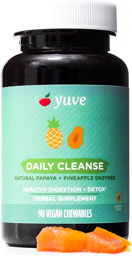 代购Yuve Natural Papaya Digestive Enzymes- Sugar-Free Chewa