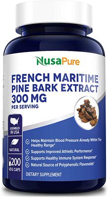 美国代购French Maritime Pine Bark Extract 300mg 200 Veggie