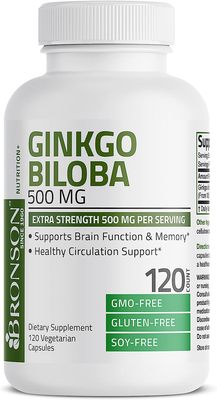 美国代购Bronson Ginkgo Biloba 500mg Extra Strength 500mg per