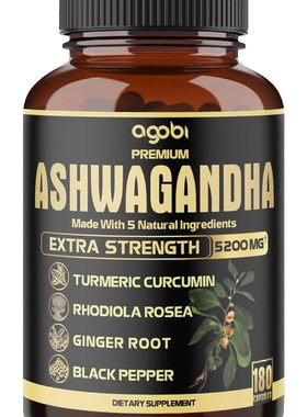 美国代购5in1 Premium Ashwagandha Capsules, High Extracted