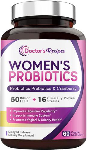 美国代购Doctor's Recipes Women’s Probiotic, 60 Caps 50 Bill