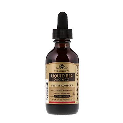 美国代购Solgar Sublingual Liquid B-12 2000 mcg with B-Comple
