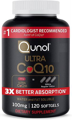Qunol Ultra CoQ10 100mg 3x Better Absorption Paten