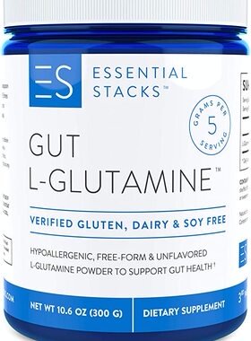 美国代购Essential Stacks Gut L-Glutamine Powder - Gluten, Da