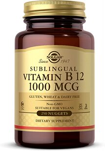 美国代购Solgar Vitamin B12 1000 mcg, 250 Nuggets - Supports