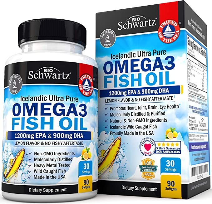 美国代购Omega 3 Fish Oil Supplement - 1200mg EPA and 900mg D