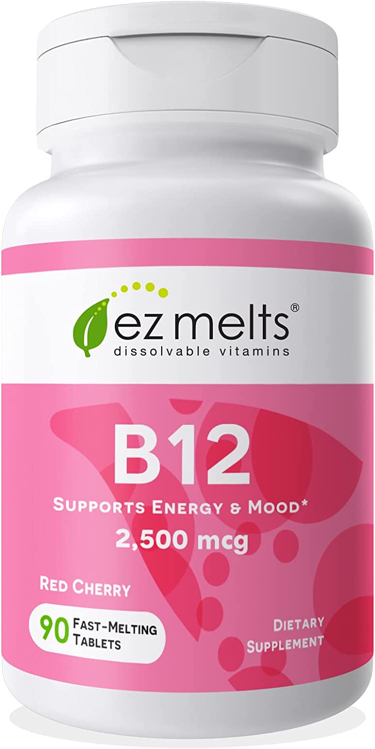 美国代购EZ Melts Dissolvable Vitamin B 12 Supplements for Im