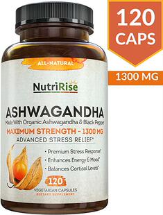 Ashwagandha 1300mg Made with Organic Ashwagandha Root Powder