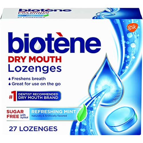 Biotene Dry Mouth Lozenges, Refreshing Mint, 27 Count (Pack